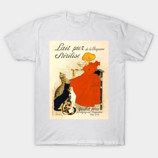 Lait pur de la Vingeanne stérilisé Vintage Poster 1894 T-Shirt by vintagetreasure